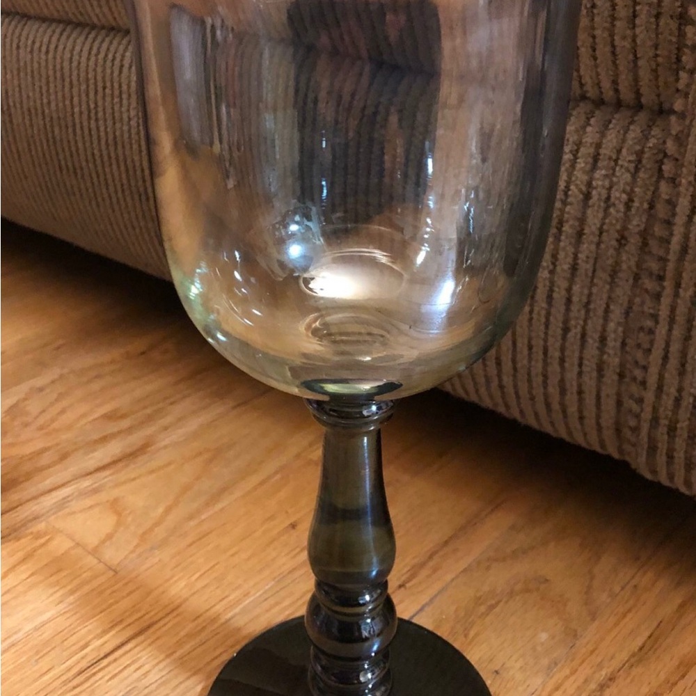 Hurricane Rumania Green Candle Holder 11” Tall